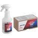A white bottle of TurboChef Non-Caustic Oven and Grill Cleaner with a red label next to a box.