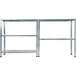 An AR Shelving galvanized metal shelving unit with shelves.