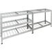 An AR Shelving galvanized boltless rivet wire shelving unit with wire mesh shelves.