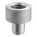 A stainless steel threaded compression cap with a nut.