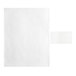 A white rectangular Regency label holder with a white sheet of paper and a rectangular piece of paper inside.