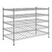 A Regency chrome wire wine rack with five shelves.