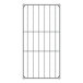A black metal Regency wire wine shelf grid with holes.