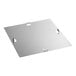 A Regency stainless steel sink cover with two holes in it.