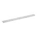 A white metal rectangular bar with holes.