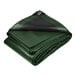 A folded green ProTarp with black trim.