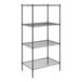 A Steelton black wire shelving unit with 4 shelves.