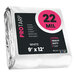 A white ProTarp with reinforced edges wrapped in plastic.