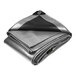 A folded silver ProTarp with black trim.