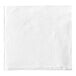 A white, square, 12-inch by 12-inch premium luncheon napkin.