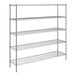 A Steelton wire shelving unit with 5 shelves.