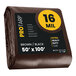 A brown and black ProTarp with reinforced edges.