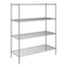 A Steelton wire shelving unit with four metal shelves.