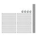 A wire mesh and metal rods for a Steelton wire shelving kit.
