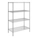 A Steelton NSF chrome wire shelving kit with four shelves.