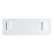 A white rectangular Thunder Group No Exit sign with black lettering.