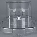 A clear plastic lid for a Waring commercial food processor.