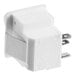 A white Avantco door light switch with metal plugs.