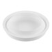 A white bowl with a white background.