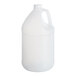 A translucent white plastic jug with a handle.
