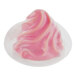 A white silicone baking mold with 15 compartments for making small, curved, chantilly-shaped desserts.