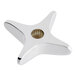 A silver star-shaped T&S faucet handle.