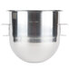 A silver Avantco stainless steel mixing bowl with handles.