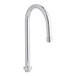 A silver Equip by T&S swivel gooseneck faucet nozzle.