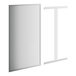 An 18" x 30" rectangular plate glass mirror with a metal frame.