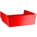 A red plastic Regency shelf bin.