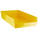 A yellow plastic bin with a white background.