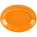 Homer Laughlin 457325 Fiesta Tangerine 11 5/8 inch Medium Oval Platter - 12/Case