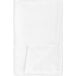 A white folded napkin with a corner