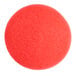 A red Lavex Basics buffing pad with a hole in the middle.