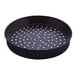 An American Metalcraft Super Perforated Hard Coat Anodized Aluminum Deep Dish Pizza Pan with holes.