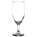 A close-up of a clear Libbey tall iced tea glass.