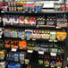 A shelf full of beer and other beverages using a B-O-F Corporation VersaRack beer shelving unit.