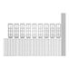 A drawing of a chrome wire shelf with can racks.