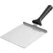 A LloydPans stainless steel mini pizza peel with a black handle.