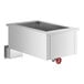 A stainless steel ServIt drop-in hot food well on a counter.