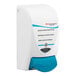 A white and blue SC Johnson Professional foaming hand soap dispenser with a blue label.