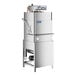 A Jackson TempStar door type dishwasher with a stainless steel high hood and a large handle.