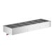 A stainless steel rectangular drop-in hot food well with six compartments.