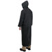 A person wearing a black Cordova rain coat.