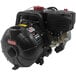 A black Pacer Pumps self-priming water pump with a red button.