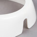 A white plastic Tablecraft salad dressing dispenser collar with maroon lettering.