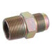 A zinc-plated steel gas valve with a 1" male NPT connection.