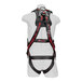 A mannequin wearing a black and red KStrong Kapture Elite+ full-body harness.