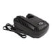 The black Sun Joe 24V battery charger with a cord.