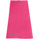 A pink cloth with a Cordova Cold Snap logo on it.